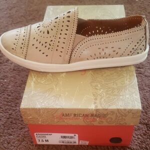 American Rag Women's Tan Perforated Loafers